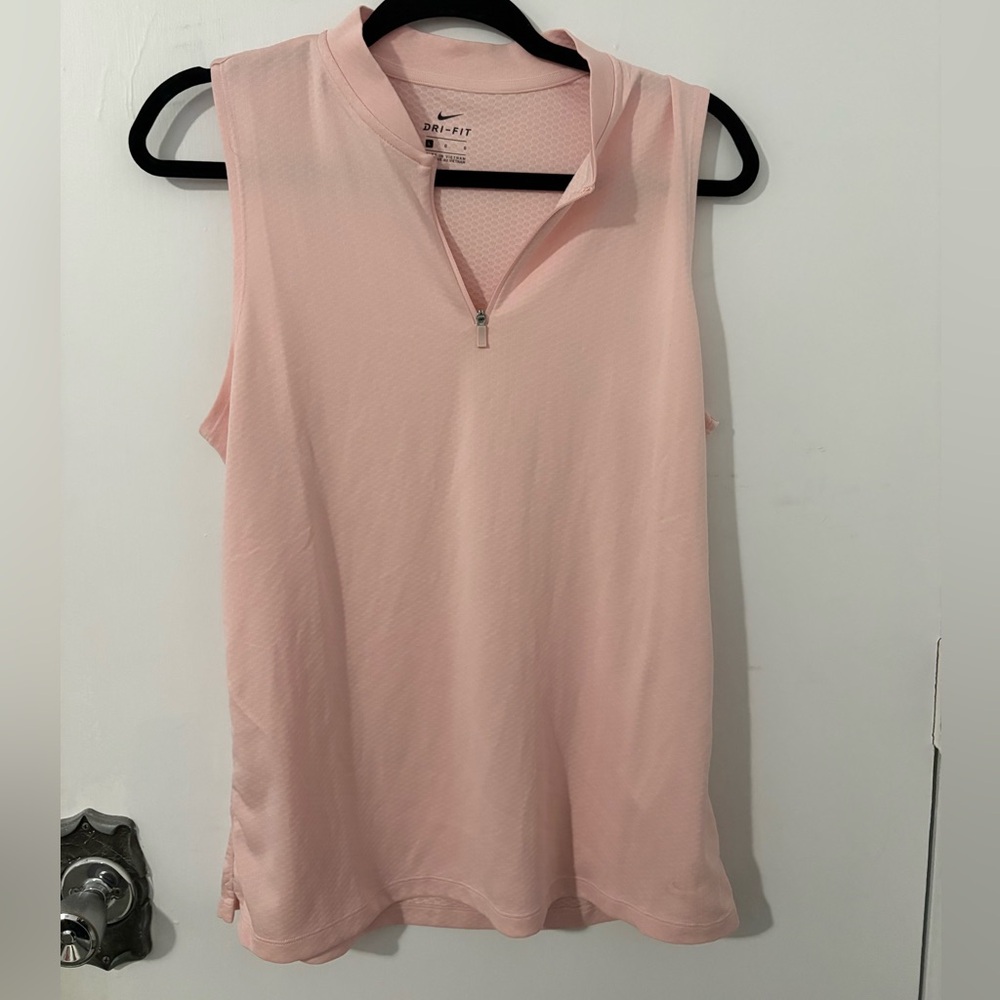 Nike Women's Light Pink Dri-FIT Tank Top